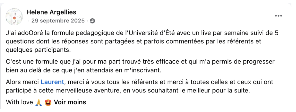 Témoignage élève